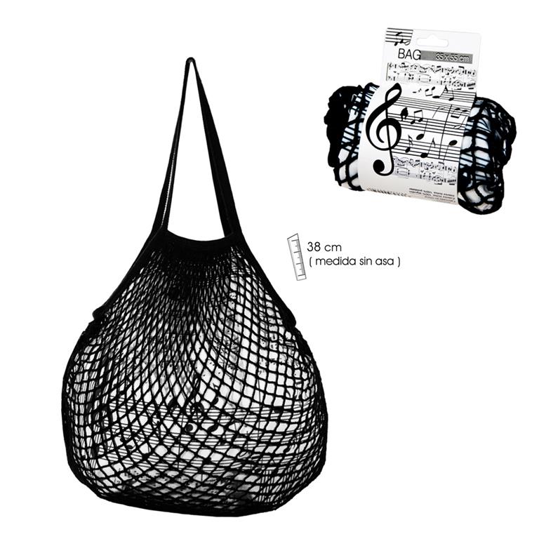 REGALO - BOLSA DE REJILLA CON MOTIVOS MUSICALES